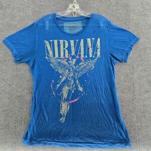 Nirvana '93 In Utero T-Shirt Live Nation Blue Small Grunge